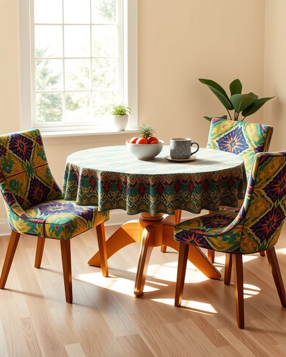 bold textiles for breakfast