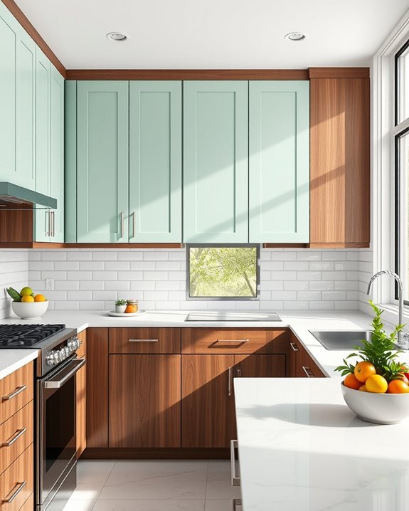 bold two tone kitchen designs
