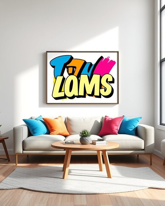 bold typography for decor
