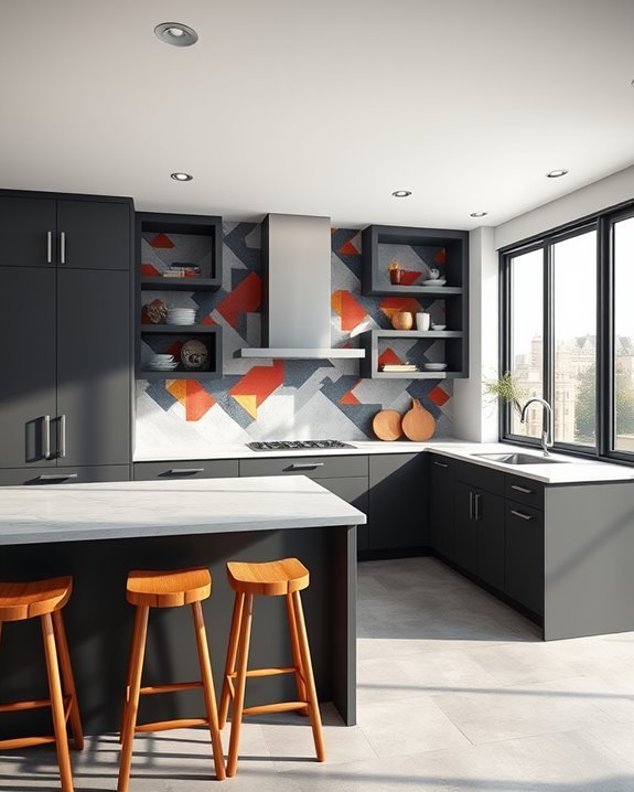 bold wallpaper with grey