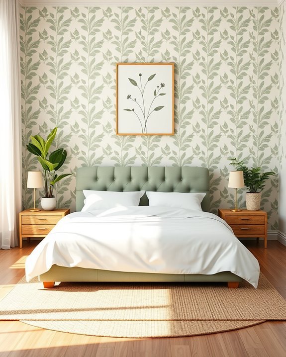 botanical green wallpaper borders