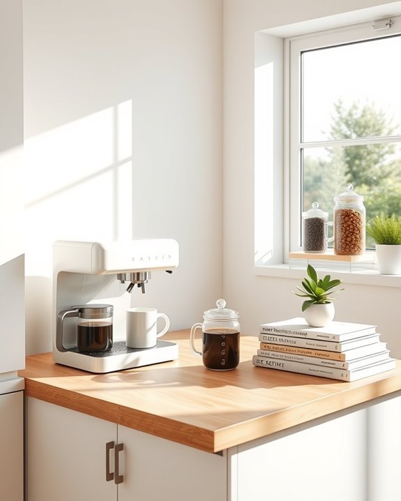 bright airy coffee corner