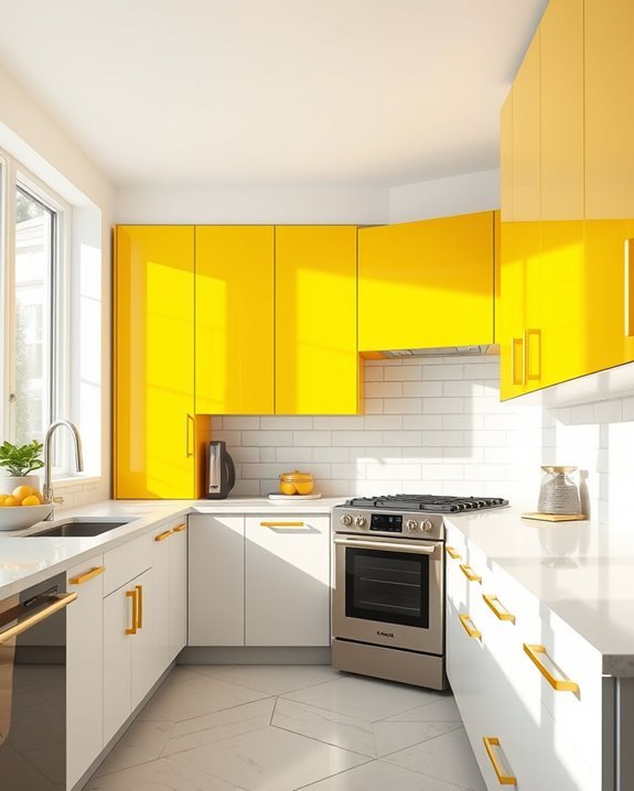 brighten kitchen with yellow