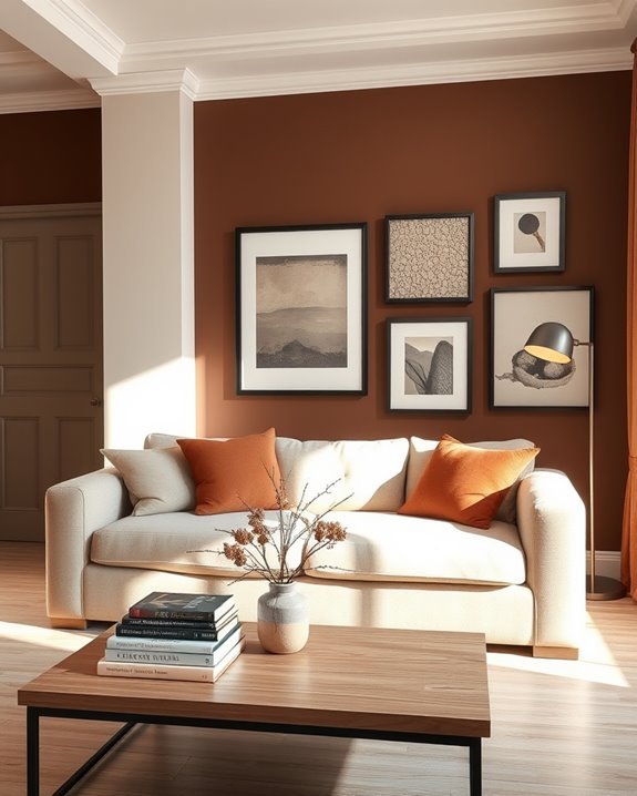 brown accent wall art