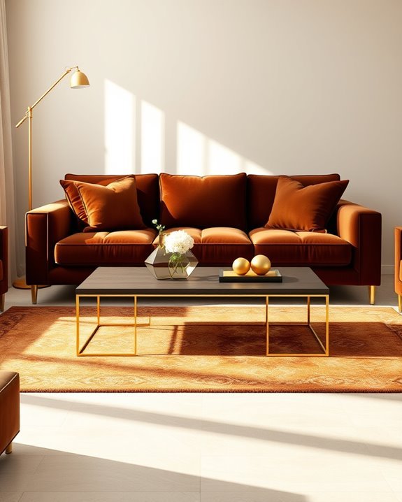 brown and gold elegance