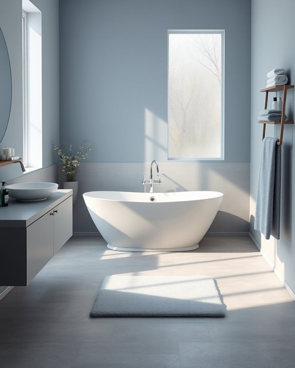 calming blue and grey