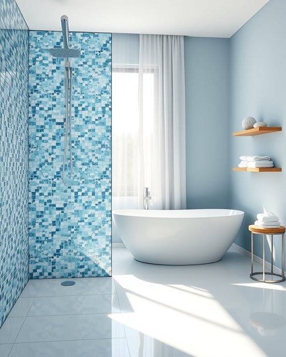 calming blue mosaic retreat