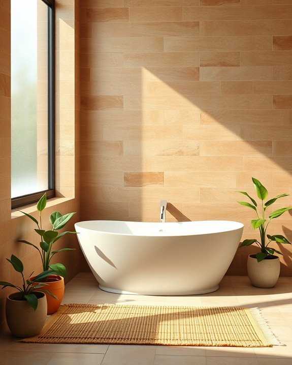calming earthy bathroom retreat