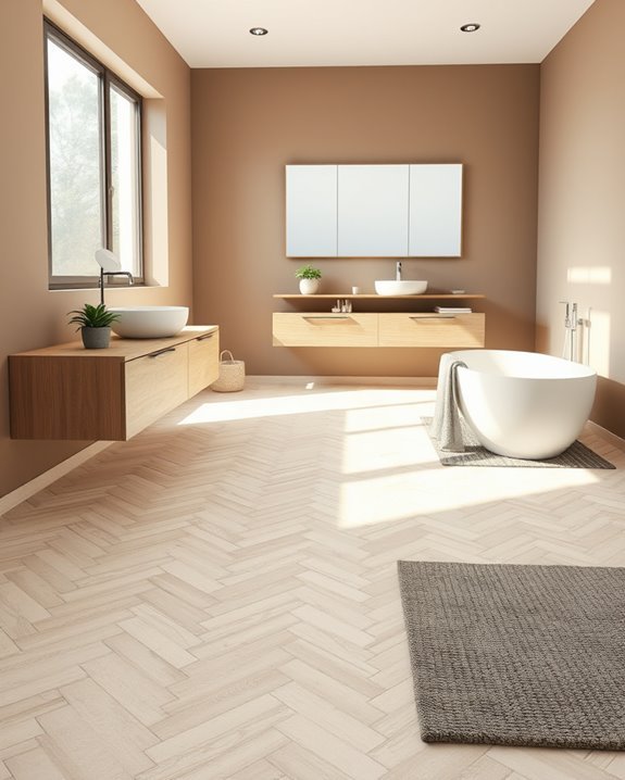 calming neutral tile design