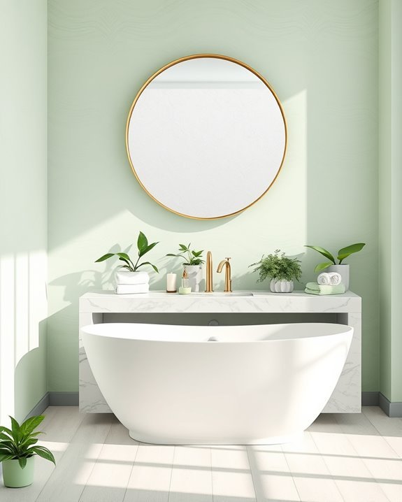 calming soft green retreat