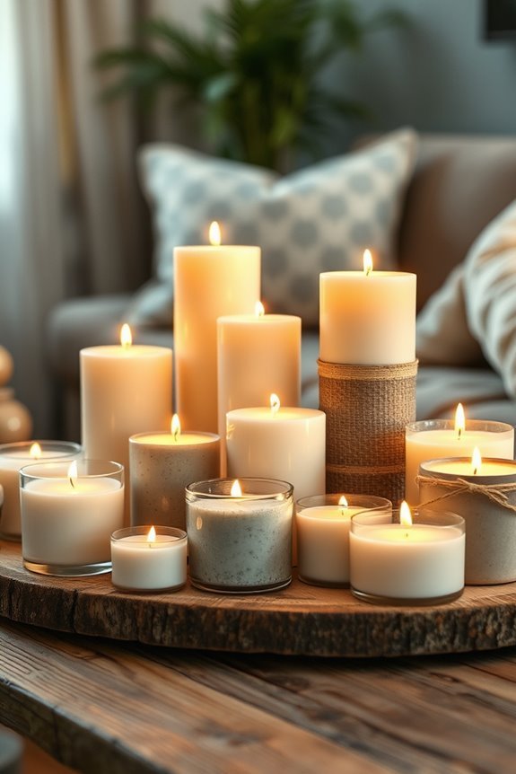 candle arrangements enhance ambiance