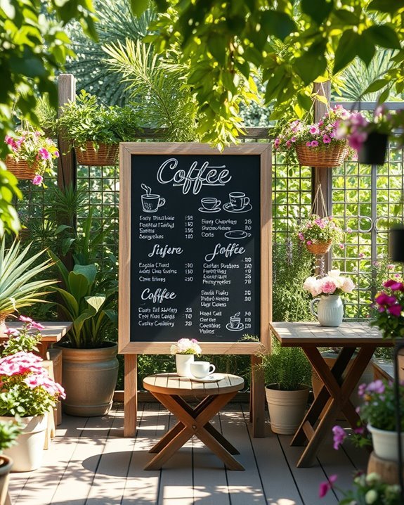 chalkboard menus enhance creativity