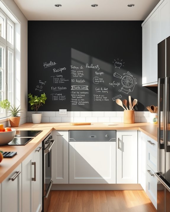 chalkboard wall for organization