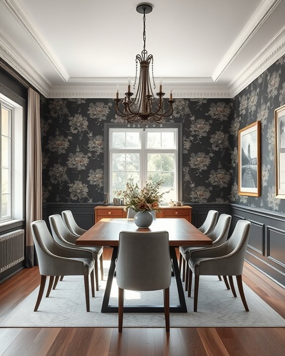 charcoal wall vintage wallpaper