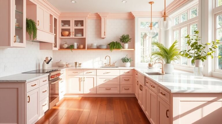 charming blush pink kitchens