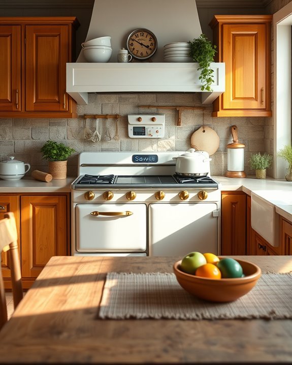 charming vintage stove installation