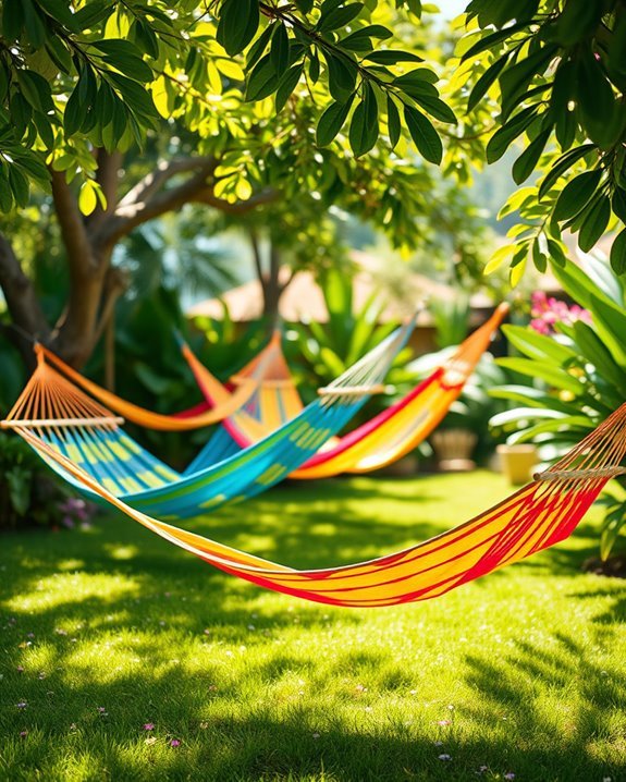 cheerful backyard relaxation oasis