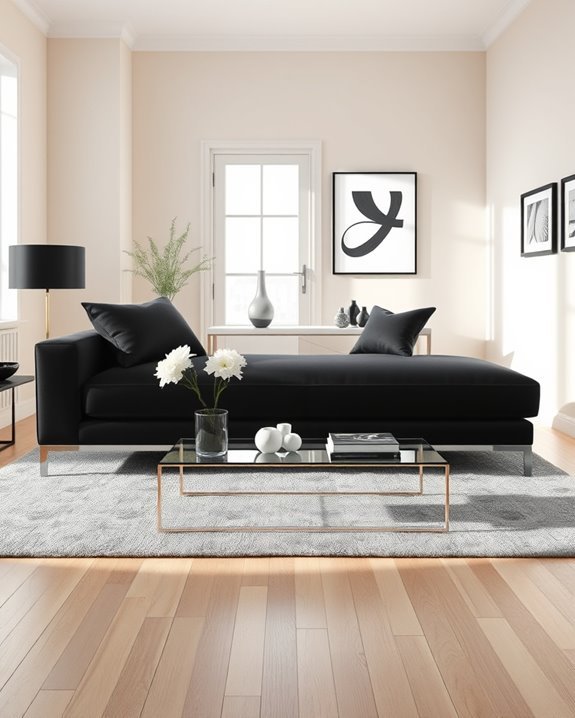 chic black and white decor