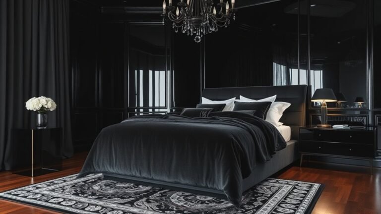 chic black bedroom designs