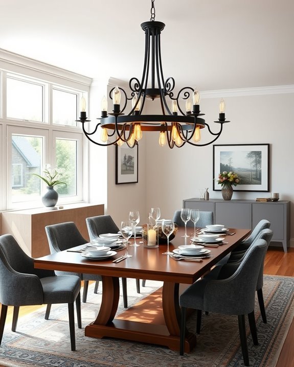 chic black chandelier elegance