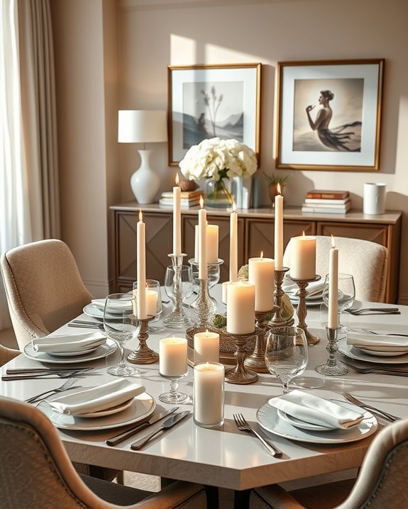 chic candle arrangements enhance ambiance
