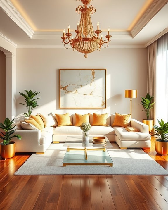 chic gold light fixtures