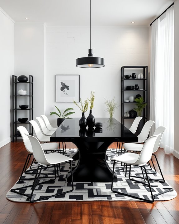 chic industrial dining decor