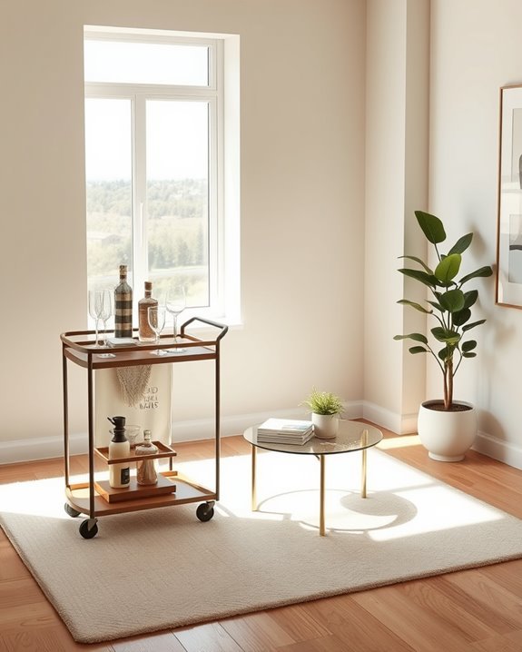 chic small bar cart