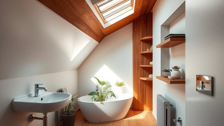 clever slanted ceiling bathrooms