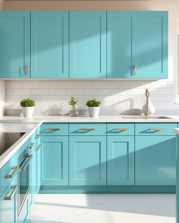coastal aqua kitchen inspiration