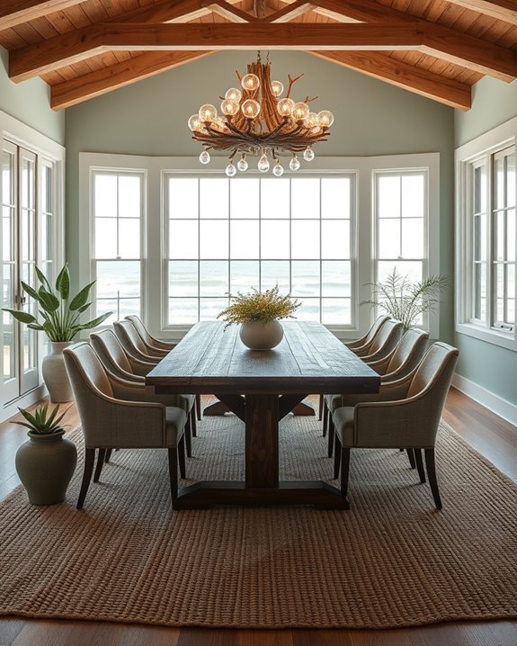 coastal farmhouse dining lighting
