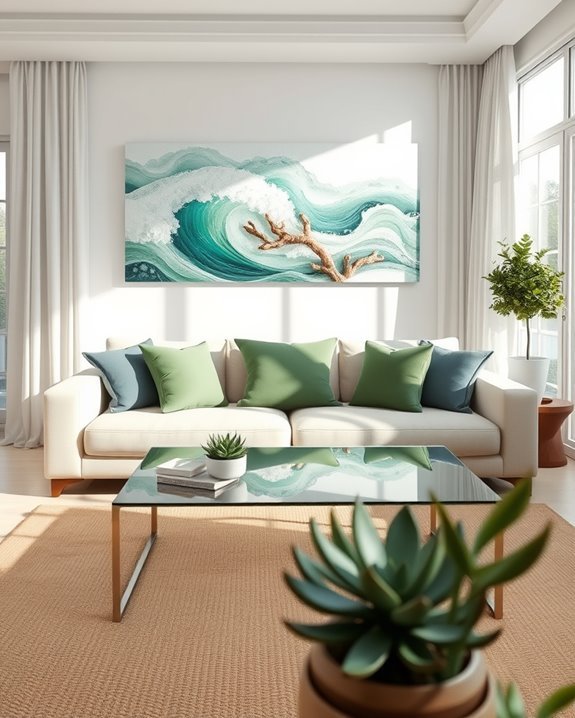 coastal green artwork tranquility