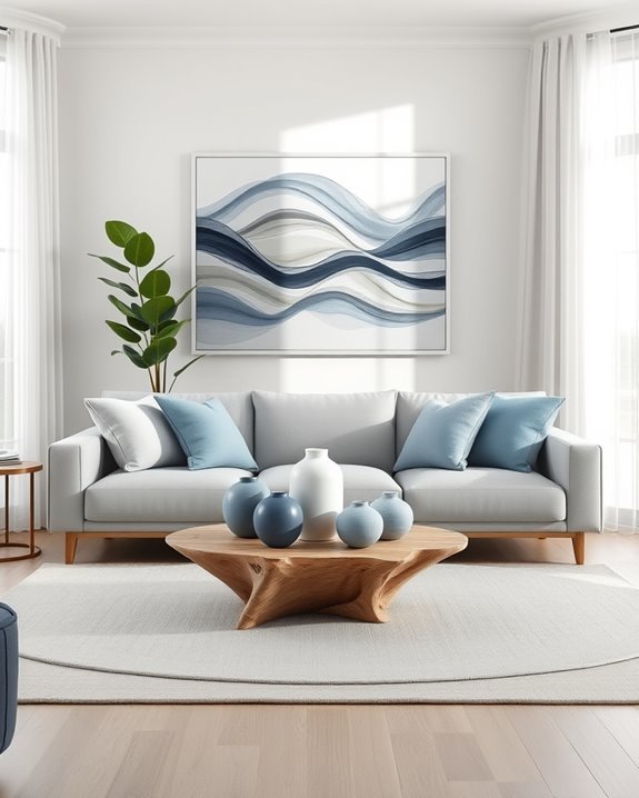 coastal grey blue decor