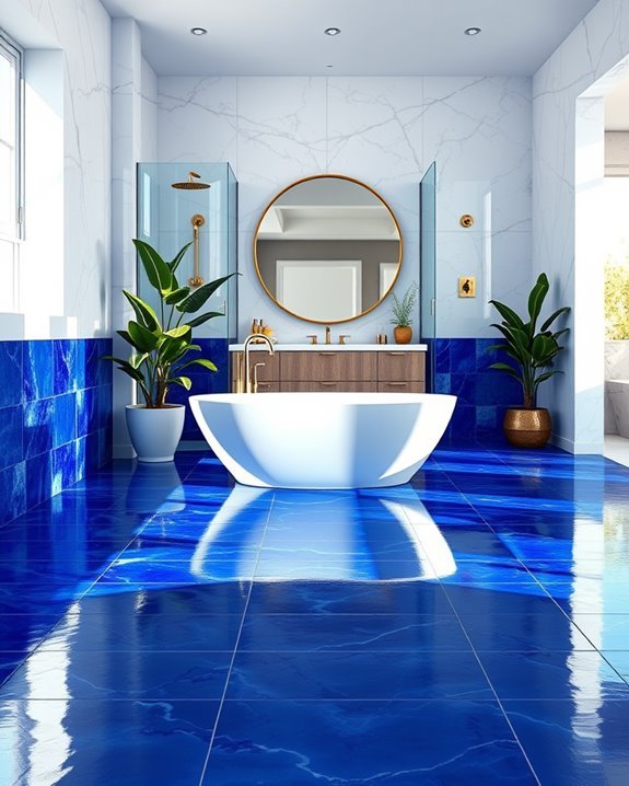 cobalt blue floor elegance