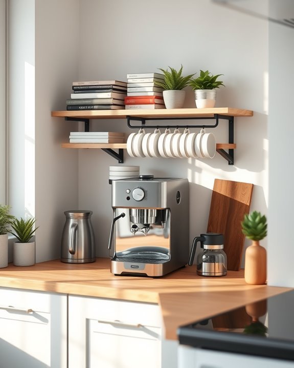coffee station in corner