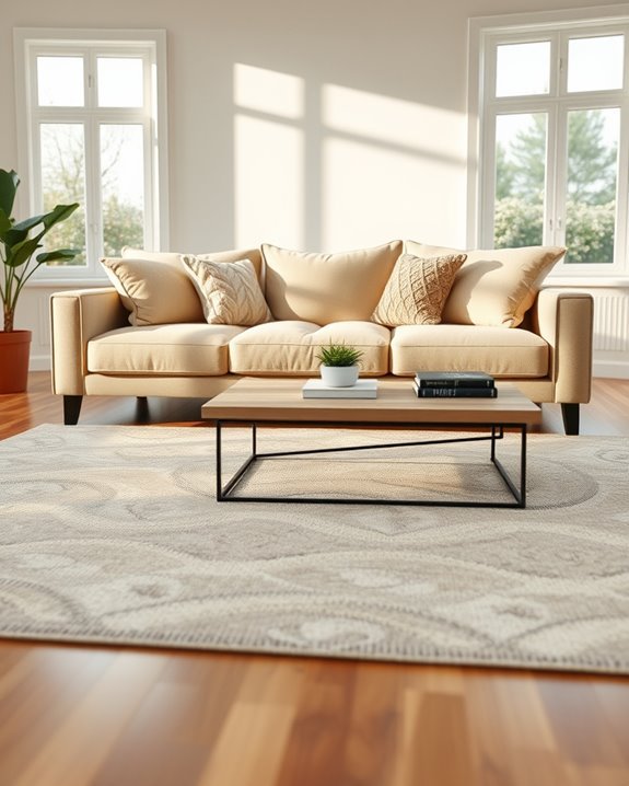 cohesive design through rugs
