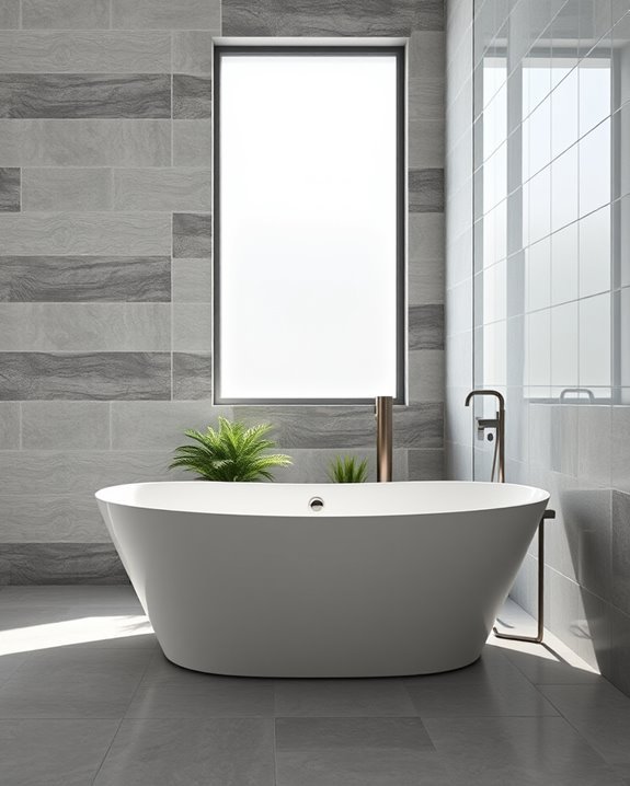 color blocked contemporary bathroom design