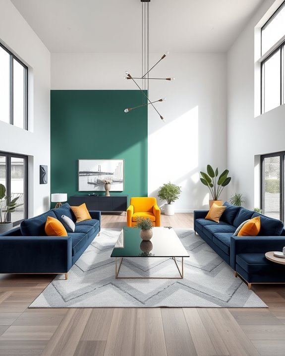 color blocked staircase design