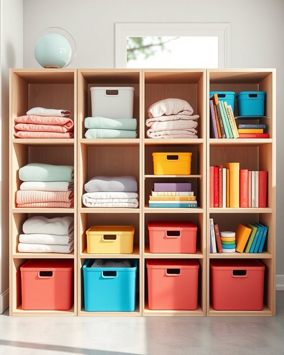 color coded storage organization