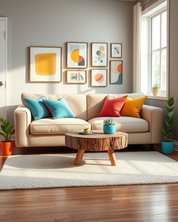 colorful accents enhance liveliness