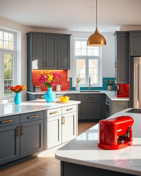 colorful accents for elegance