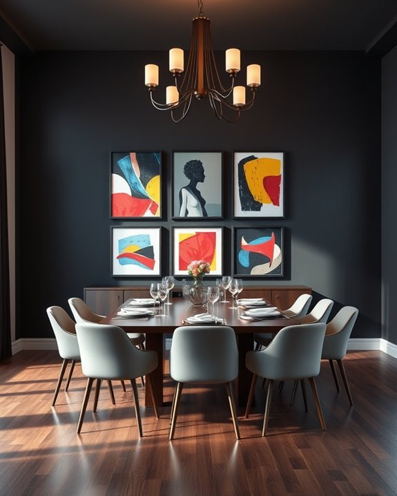 colorful artwork on grey