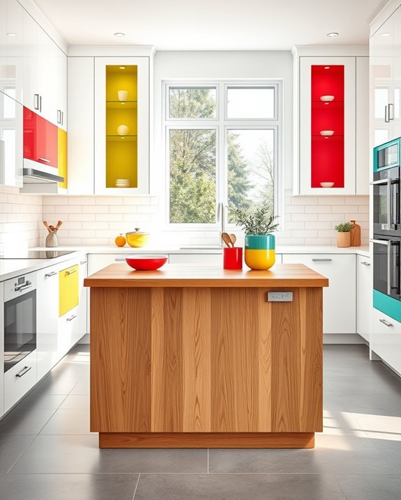 colorful insets on white