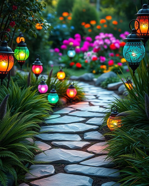 colorful solar path lighting