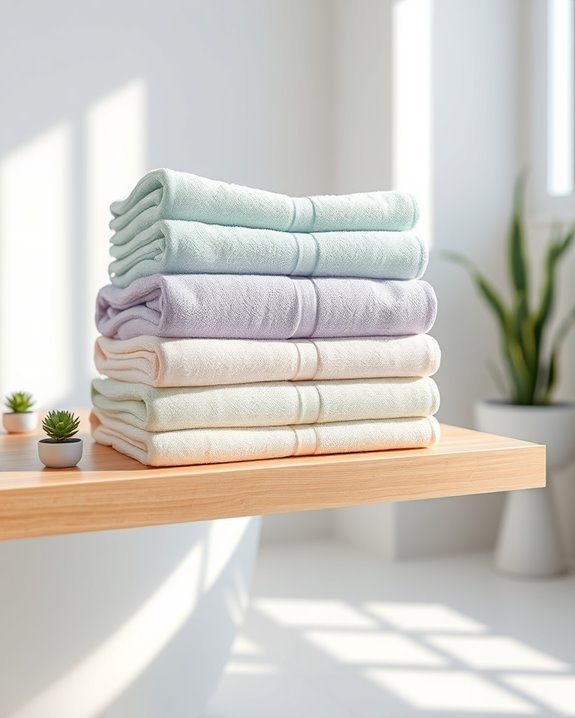 colorful towel stacking techniques