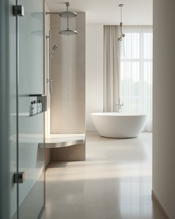 comfortable and safe showers