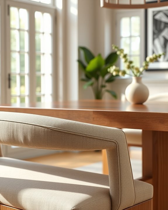comfortable dining bench design
