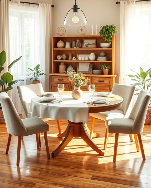 comfortable family dining space