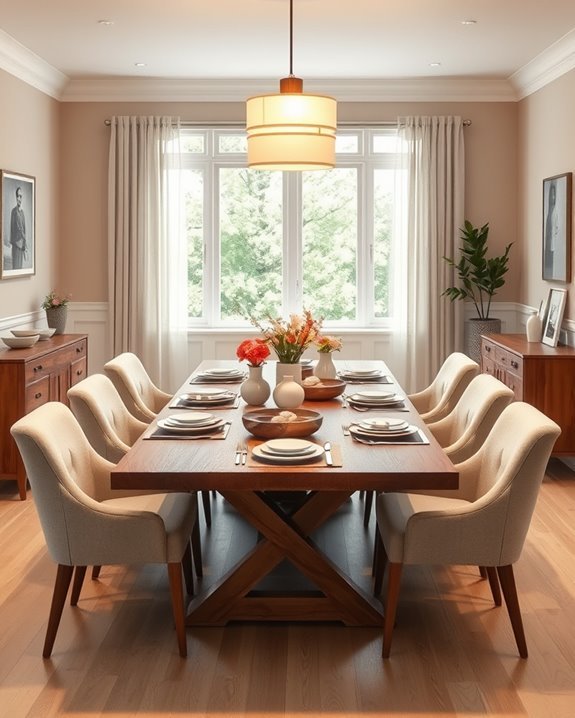 comfortable inviting family meals