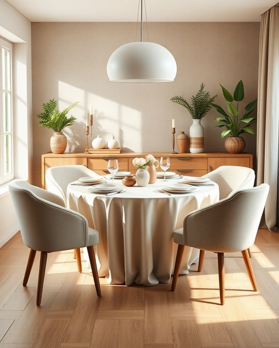 comfortable seating for dining